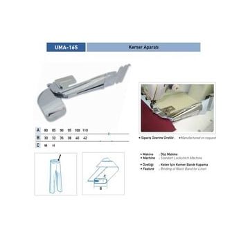 Uma B1352 60x20 mm / UMA-165 Lastikli Kemer Apara