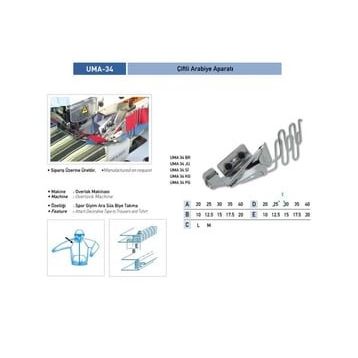 Uma U1181 20X10 mm / UMA-34 Çift Arabiye Aparatı
