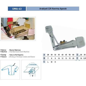 Uma UMA43 55X17 mm UMA-43 Arabiye Çift Kıvırma Apara
