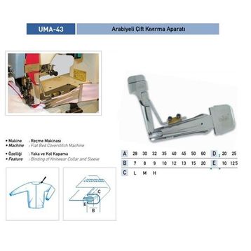 Uma UMA43 55X17 mm UMA-43 Arabiye Çift Kıvırma Apara