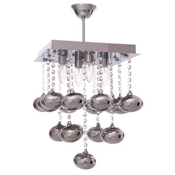 Umur Aydınlatma Glass 4lü Kare Ledli Kumandalı Sarkıt Avize