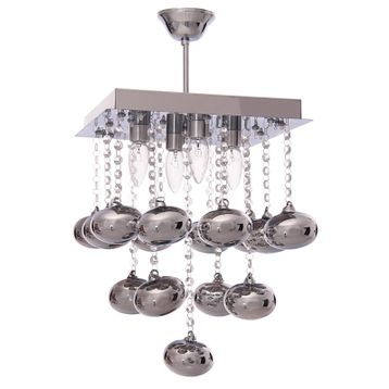 Umur Aydınlatma Glass 4lü Kare Ledli Kumandalı Sarkıt Avize
