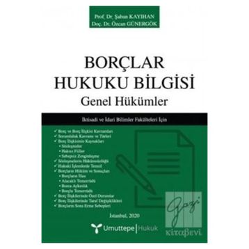Umuttepe Yayınları - Borçlar Hukuku Bilgisi Genel Hükümler