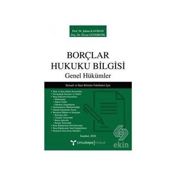 Umuttepe Yayınları - Borçlar Hukuku Bilgisi Genel Hükümler