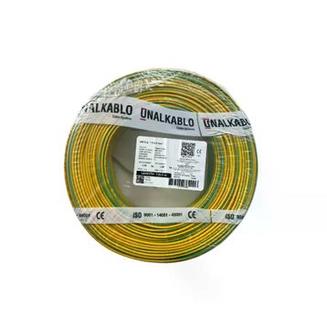 Ünal H07V-U 2.5 mm² Sarı Yeşil NYA Kablo