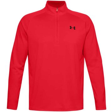 Under Armour 1328495-602 Kırmızı Tech 2.0 1/2 Zip Uzun Kollu Erkek T-Shirt