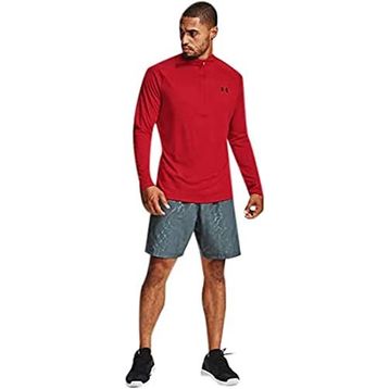Under Armour 1328495-602 Kırmızı Tech 2.0 1/2 Zip Uzun Kollu Erkek T-Shirt