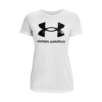 Under Armour 1356305 Live Sportstyle Graphic SS Gümüş Kadın Düz T-Shirt