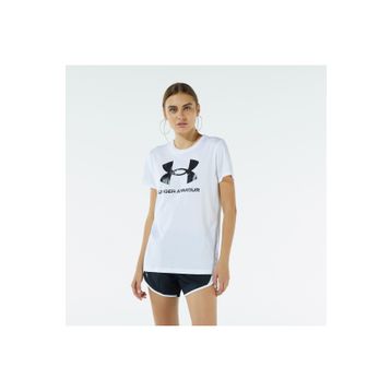 Under Armour 1356305 Live Sportstyle Graphic SS Gümüş Kadın Düz T-Shirt