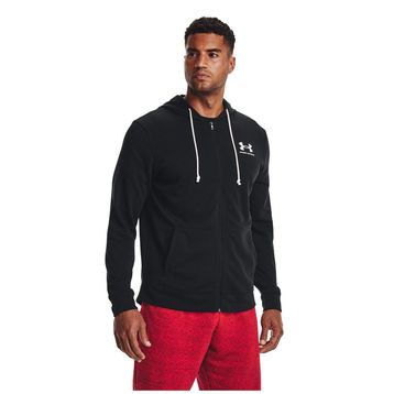 Under Armour 1370409-001 UA Rival Terry LC FZ Yuvarlak Yaka Siyah Erkek Sweatshirt