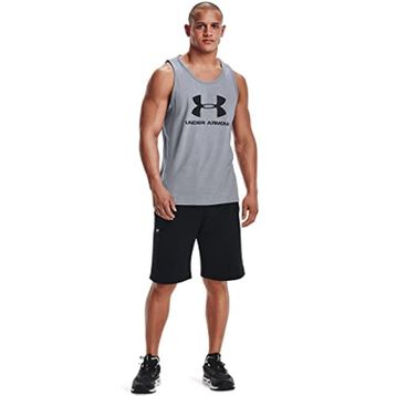 Under Armour UA Sportstyle Logo Erkek Kolsuz Gri Atlet