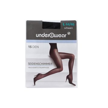 Underwear 15 den Siyah Parlak 44-46 Külotlu İnce Çorap