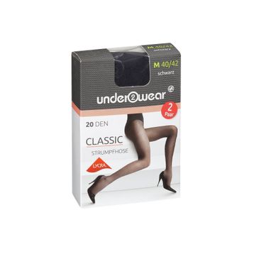 Underwear 20 den Siyah 40-42 Likralı Külotlu İnce Çorap