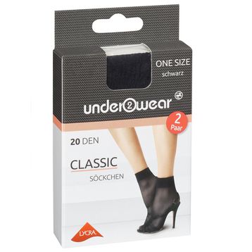 Underwear 20 den Siyah Standart Soket Çorap