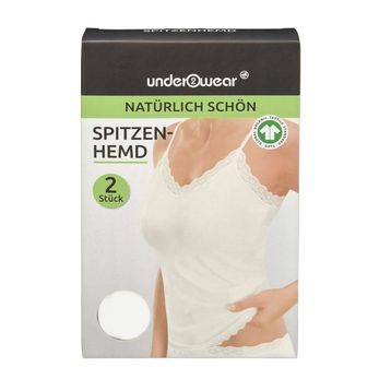 Underwear Beyaz 2'li Dantelli Kadın Atlet