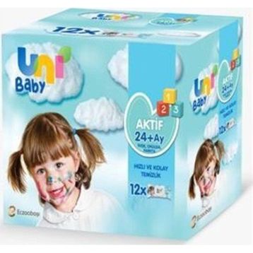 Uni Baby 12x52'li Aktif Sensitive Islak Mendil