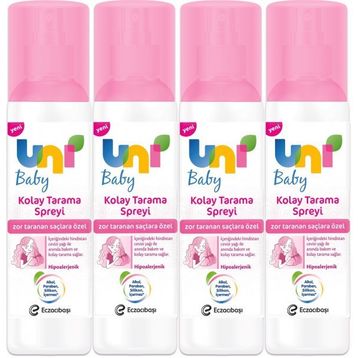 Uni Baby 200x4 Adet Zor Taranan Saçlara Özel Kolay Saç Tarama Spreyi