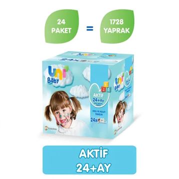 Uni Baby 24x72'li Aktif Islak Mendil