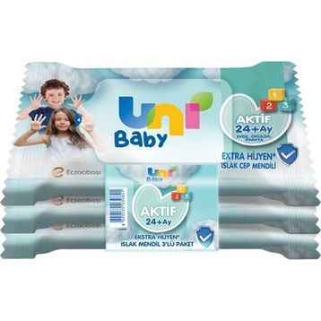 Uni Baby 3x45'li Aktif Islak Cep Mendili