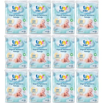 Uni Baby 60x12 Adet Bebek Temizleme Pamuğu