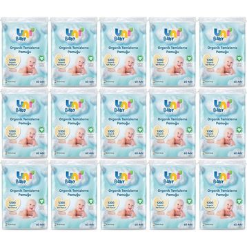 Uni Baby 60x15 Adet Bebek Temizleme Pamuğu