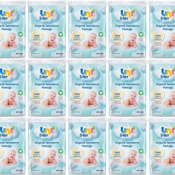 Uni Baby 60x15 Adet Bebek Temizleme Pamuğu