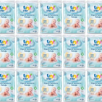 Uni Baby 60x15 Adet Bebek Temizleme Pamuğu