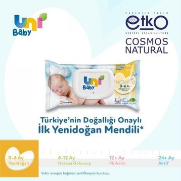 Uni Baby 6x40'lı Yenidoğan Islak Mendil