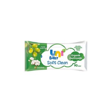 Uni Baby 90'lı Soft Clean Organik Zeytinyağlı Islak Havlu