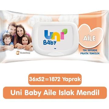 Uni Baby Aile 52x36 Paket 1872 Yaprak Islak Havlu Mendil