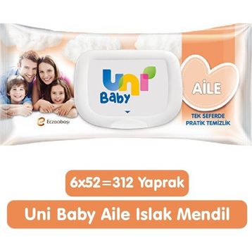 Uni Baby Aile 52x6 Paket 312 Yaprak Islak Havlu Mendil