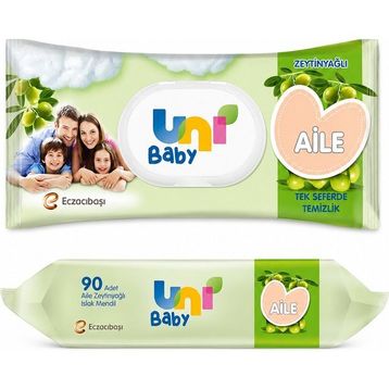 Uni Baby Aile Zeytinyağlı 2x90 Yaprak Islak Mendil