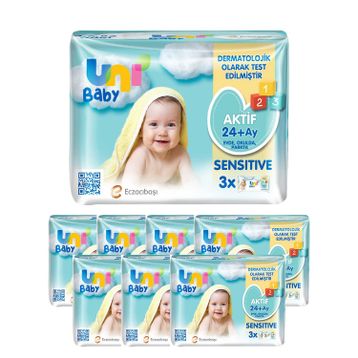 Uni Baby Aktif Sensitive 24x52 Adet Islak Mendil