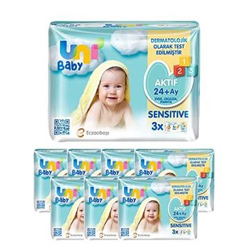 Uni Baby Aktif Sensitive 24x52 Adet Islak Mendil