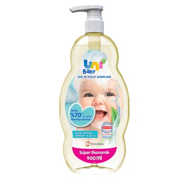 Uni Baby Pompalı 4x900 ml Bebek Şampuanı