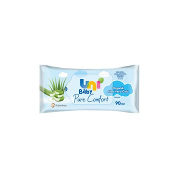 Uni Baby Pure Comfort Organik Aloe Vera Özlü 90x12 1080 Yaprak Islak Mendil