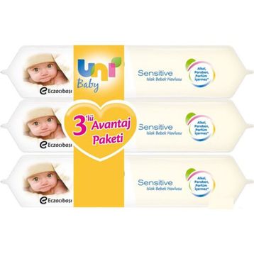 Uni Baby Sensitive 56x3'lü 168 Yaprak Islak Havlu