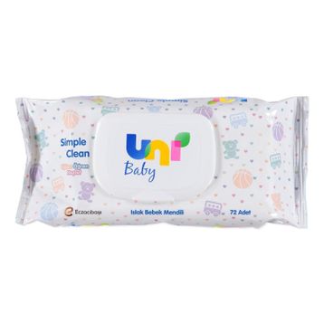 Uni Baby Simple Clean 72'lı Islak Havlu