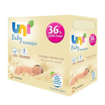 Uni Baby Yenidoğan 40x36'lı 1440 Yaprak Islak Mendil