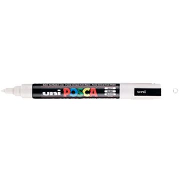Uni-Ball PC-5M 1.8-2.5 mm Beyaz Su Bazlı Poster Markör