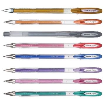 Uni-Ball Signo Silver Metallic 0.8 Jel Kalem Seti