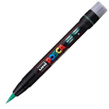 Uni PCF-350 Posca Yeşil 0.1-10 mm Fırça Uç Boyama Markörü