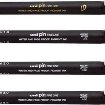 Uni Pin Fine Line 4'lü PIN-200-4P Kaligrafi Seti