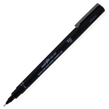 Uni PIN02-200 0.2 Siyah Drawing Pen