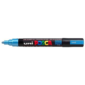 Uni Posca PC-5M Metalik Mavi Boyama Markörü