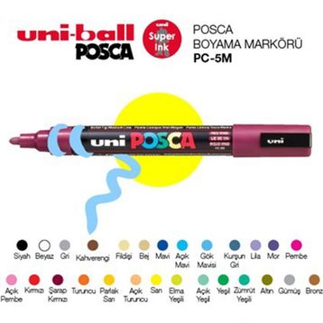 Uni Posca PC-5M Siyah Boyama Markörü