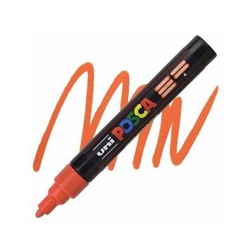 Uni POSCA PC-5M Turuncu 1.8-2.5 mm Su Bazlı Poster Markörü