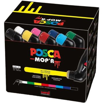 Uni POSCA PCM-22 MOP'R 8 Adet Ana Renkler Markör Kalem