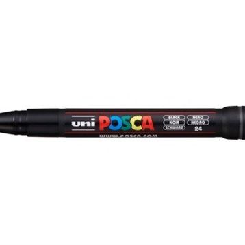 Uni Uni Posca Pcf-350 Boyama Markeri 1-10 MmFırça Uç Siyah Renk