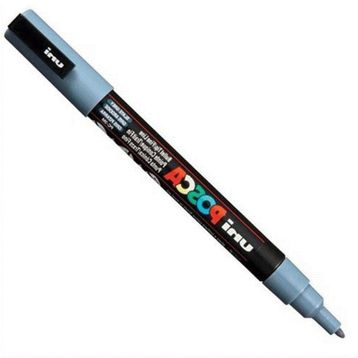 Uniball PC-3M Posca 0.9-1.3 mm Kurşun Gri Su Bazlı Poster Markör Kalem